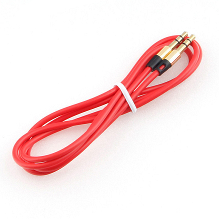 Кабель 3,5 мм - 3,5 мм (стандартный аудио разъем) 1 м Cablexpert CCAB-01 красный
