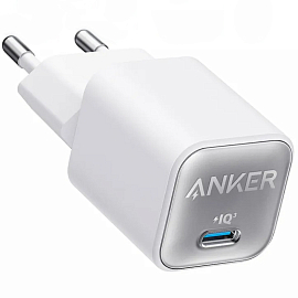 Зарядное устройство сетевое Type-C 30W 3A Anker PowerPort Nano III (быстрая зарядка PD) белое