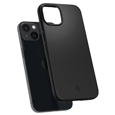 Чехол для iPhone 13 mini пластиковый тонкий Spigen Thin Fit черный