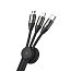 Кабель USB - MicroUSB, Lightning, Type-C 1 м 3.5A c магнитом Baseus Car черный