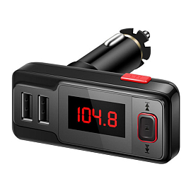 FM модулятор (трансмиттер) автомобильный Atomic BT719S с Bluetooth, двумя USB, слотом для SD карт и пультом