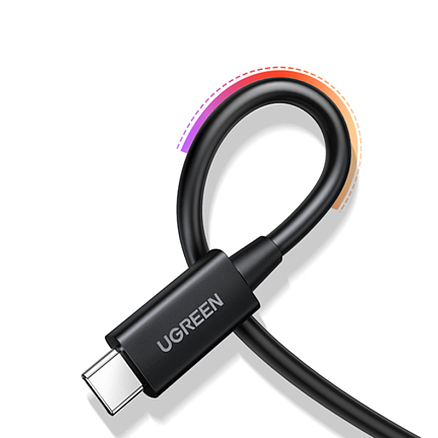 Кабель Type-C - Type-C длина 0.8 м USB4 Gen3 40Gbps 8K 60Hz 5А 100W Ugreen US507 (быстрая зарядка PD) черный