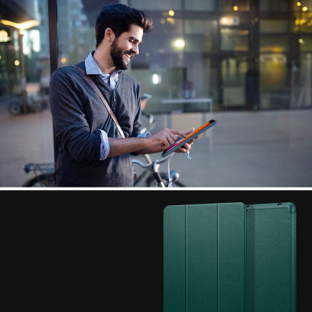 Чехол для iPad 10.2, 10.2 2020 книжка Spigen Urban Fit темно-бирюзовый
