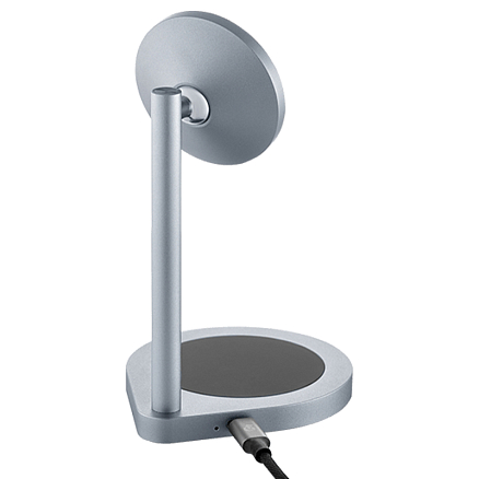 Беспроводная зарядка 2-в-1 MagSafe для iPhone и AirPods 15W uBear Stage серая