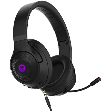 Наушники беспроводные Lorgar Noah 701 полноразмерные с микрофоном, активным шумоподавлением и подсветкой игровые черные