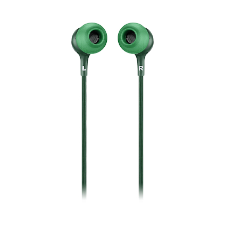 Наушники JBL Live 100 вакуумные с микрофоном зеленые