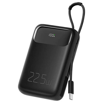 Внешний аккумулятор McDodo MC-3243 с встроенным кабелем Type-C 10000мАч (USB, Type-C, Lightning, 22.5 Вт) черный