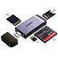 Картридер USB 3.0 для SD, MicroSD, CF и MS Ugreen CM180-50541 серо-черный