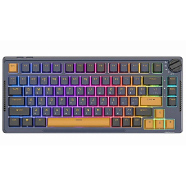 Клавиатура беспроводная Bluetooth Royal Kludge RK-H81 RK Cyan механическая с подсветкой игровая темно-синяя