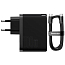 Зарядное устройство сетевое с USB и Type-C входами 100W Baseus GaN5 Pro (быстрая зарядка QC, PD) черное