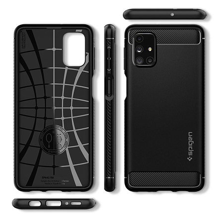 Чехол для Samsung Galaxy M31s гелевый Spigen SGP Rugged Armor черный