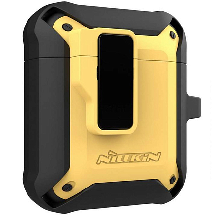 Чехол для наушников AirPods, AirPods 2 гибридный Nillkin Bounce черно-желтый