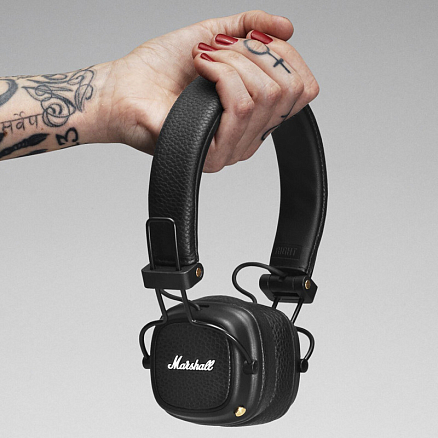 Наушники беспроводные Bluetooth Marshall Major III накладные с микрофоном черные