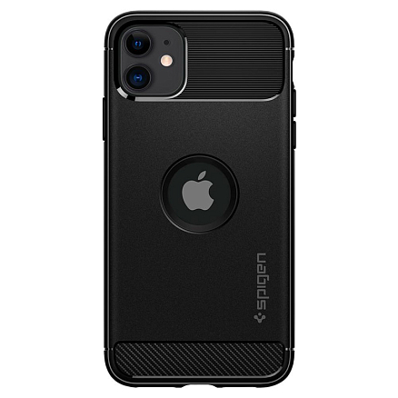 Чехол для iPhone 11 гелевый Spigen Rugged Armor черный