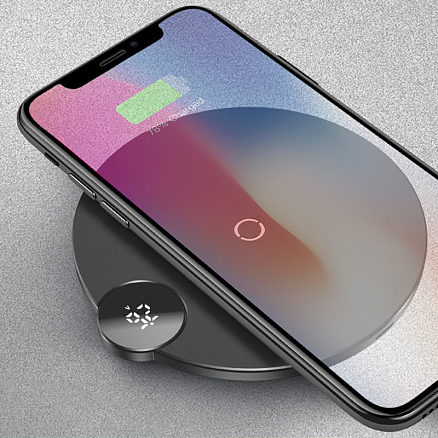 Беспроводная зарядка для телефона Baseus Digital (быстрая зарядка) черная