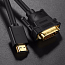 Кабель DVI-D - HDMI (папа - папа) длина 1.5 м Ugreen HD106 черный
