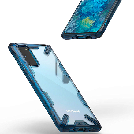 Чехол для Samsung Galaxy S20 гибридный Ringke Fusion X синий