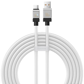 Кабель Baseus CoolPlay Series USB Type-A - USB Type-C (2 м, белый)