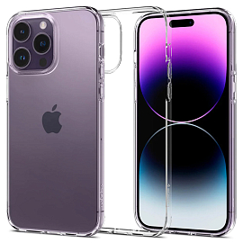 Чехол для iPhone 14 Pro гелевый ультратонкий Spigen Liquid Crystal прозрачный
