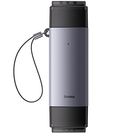 Картридер USB, Type-C - SD, microSD Baseus Lite серый