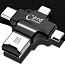 Картридер MicroSD 4-в-1 Lightning, Type-C, MicroUSB, USB iDragon U-010 черный