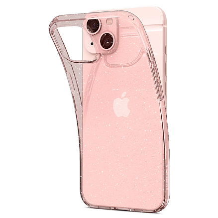 Чехол для iPhone 13 mini гелевый с блестками Spigen SGP Liquid Crystal Glitter прозрачный розовый