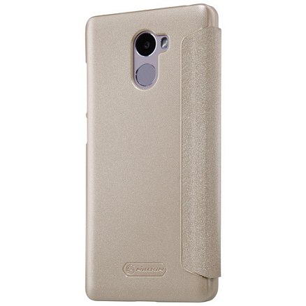 Чехол для Xiaomi Redmi 4 книжка с окошком NillKin Sparkle золотистый