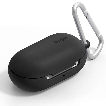Чехол для наушников Samsung Galaxy Buds, Buds+ силиконовый Ringke черный