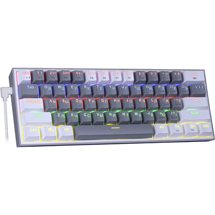 Клавиатура Redragon Fizz механическая с подсветкой серо-белая