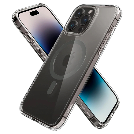 Чехол для iPhone 14 Pro Max гибридный Spigen Ultra Hybrid MagSafe прозрачно-серый