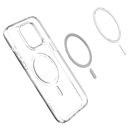Чехол для iPhone 14 Pro Max гибридный Spigen Ultra Hybrid MagSafe прозрачно-серый