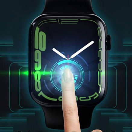 Защитное стекло для Apple Watch 7 45 мм на экран противоударное WhiteStone Dome Glass c УФ-лампой прозрачное 2 шт.