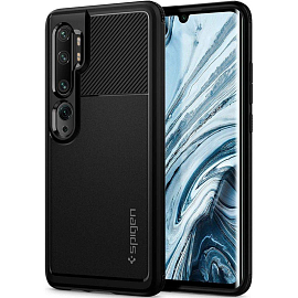 Чехол для Xiaomi Mi Note 10, 10 Pro, CC9 Pro гелевый Spigen SGP Rugged Armor черный