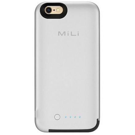 Чехол-аккумулятор для iPhone 6, 6S MiLi Spring 3500mAh ультратонкий серебристый