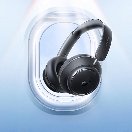 Наушники беспроводные Anker SoundCore Space Q45 полноразмерные с микрофоном и активным шумоподавлением черные