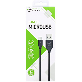 Кабель USB - MicroUSB для зарядки 1 м 2.1A Digitalpart MC-60 черный