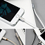 Кабель USB - Lightning для зарядки iPhone с угловым USB 1 м 2.1A Remax Emperor серебристый