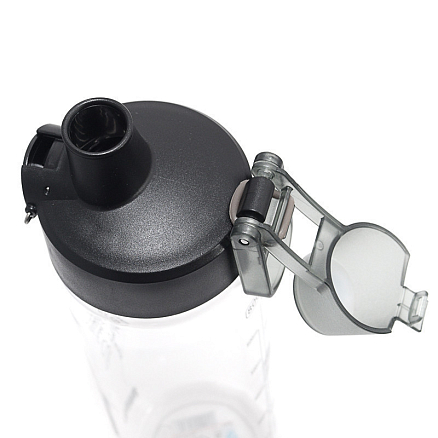 Бутылка для воды спортивная с фильтром и шкалой Fitness 800 мл черная