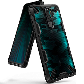 Чехол для Xiaomi Redmi Note 8 Pro гибридный Ringke Fusion X Design Camo черный