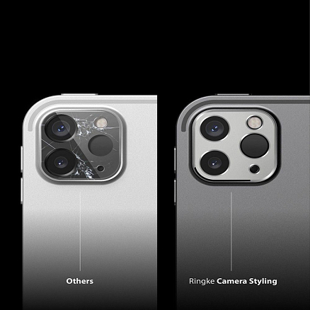 Защитная крышка на камеру iPad Pro 11, Pro 12.9 2020 Ringke Camera Styling серебристая