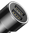 Зарядное устройство автомобильное с двумя USB входами 3.4A и Lightning кабелем Baseus Small Screw (быстрая зарядка QC 3.0) черное