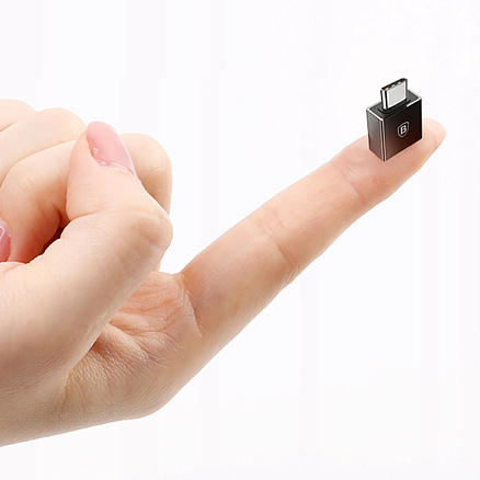 Переходник Type-C - USB (папа - мама) хост OTG Baseus Exquisite черный