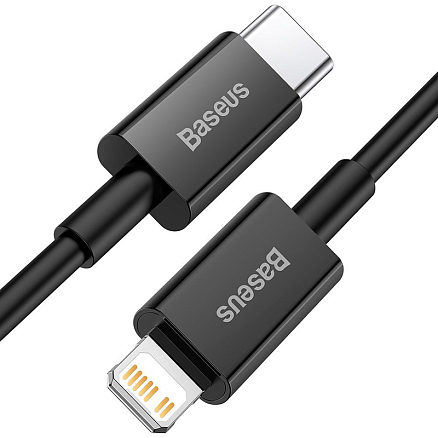 Кабель Type-C - Lightning для зарядки 1 м 20W Baseus Superior (быстрая зарядка PD) черный