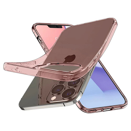 Чехол для iPhone 13 Pro Max гелевый Spigen Crystal Flex прозрачный розовый