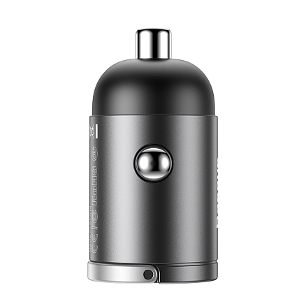 Зарядное устройство автомобильное Type-C 5А 30W Baseus Tiny Star Mini PPS (быстрая зарядка PD 3.0, QC 3.0) серое