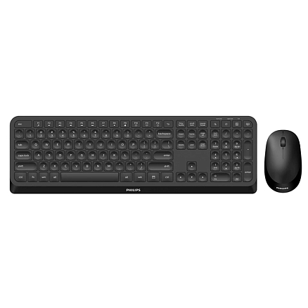 Набор клавиатура и мышь беспроводной Philips SPT6324 (русские буквы) черный