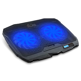 Подставка для ноутбука до 17 дюймов с охлаждением (4 кулера) ISA S-18 черная