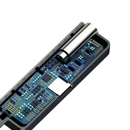 Переходник Type-C - 3,5 мм, Type-C (папа - мама, мама) Baseus L53 (быстрая зарядка PD) черный