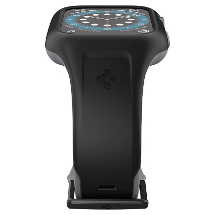 Чехол с ремешком для Apple Watch 40 мм гелевый Spigen Liquid Air Pro черный
