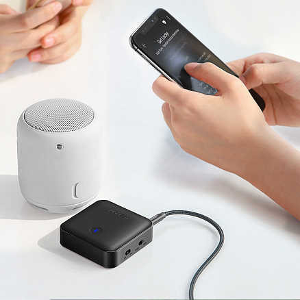 Bluetooth аудио адаптер (ресивер + трансмиттер) SPDIF Toslink + 3,5 мм aptX Ugreen CM144 V5.0 черный
